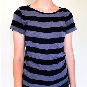 Madewell Blue Striped Boatneck Tee XS